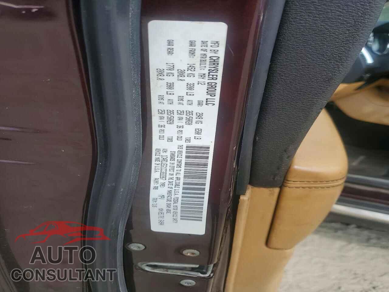 DODGE DURANGO 2012 - 1C4RDJEG1CC322267