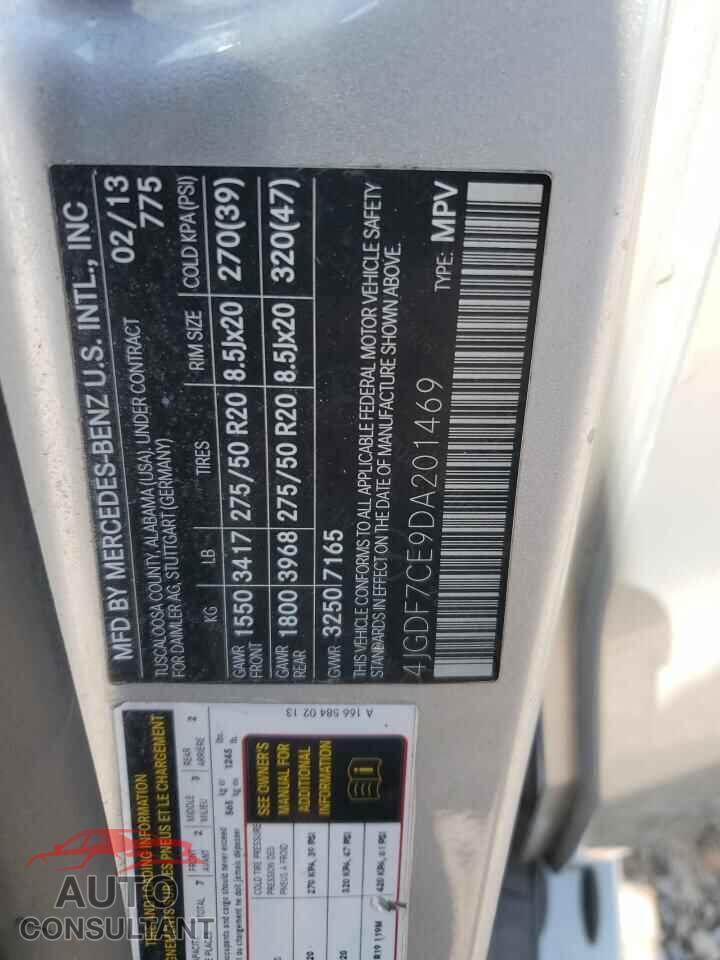 MERCEDES-BENZ GL-CLASS 2013 - 4JGDF7CE9DA201469