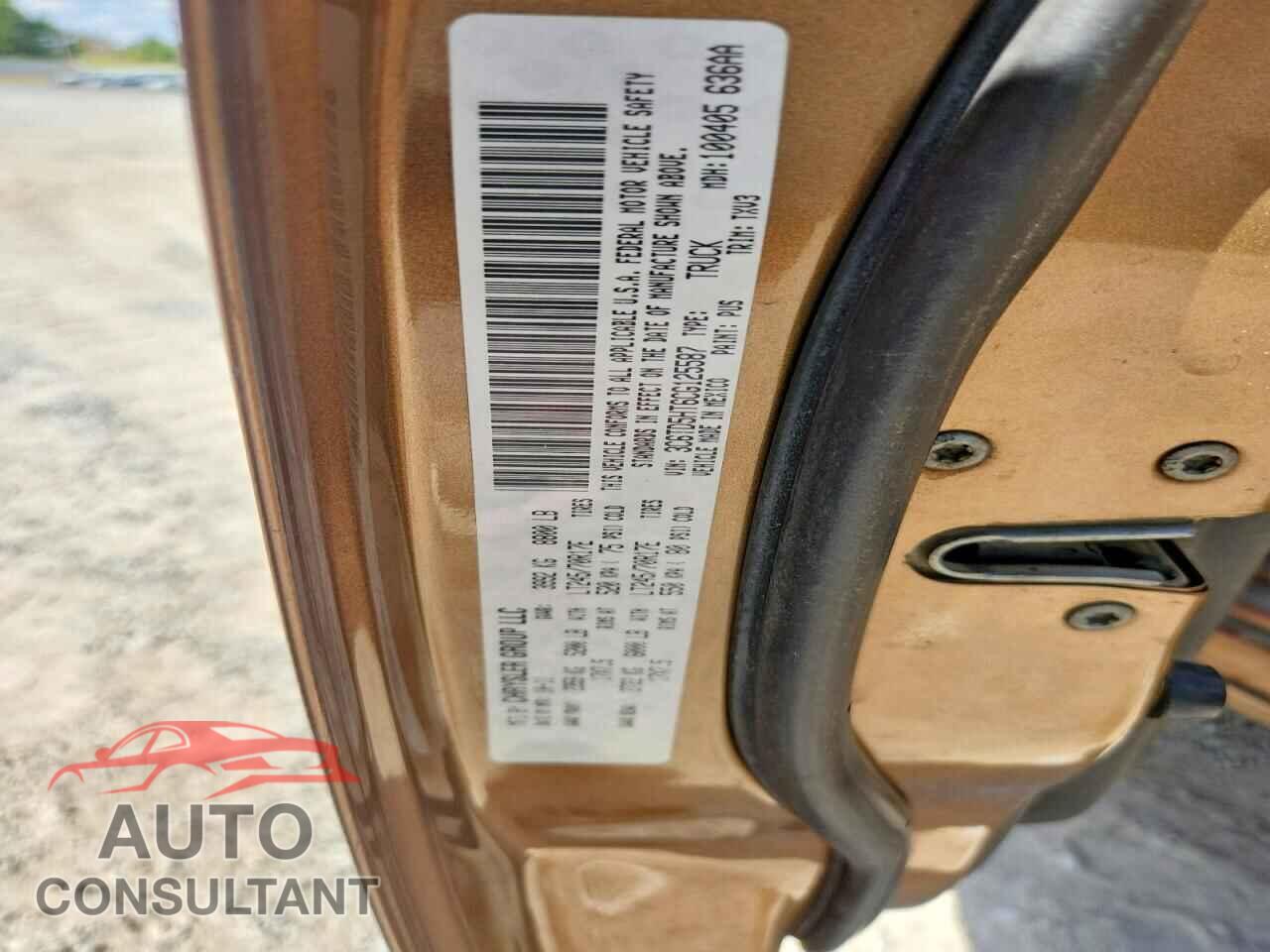 DODGE RAM 2500 2012 - 3C6TD5HT6CG125587
