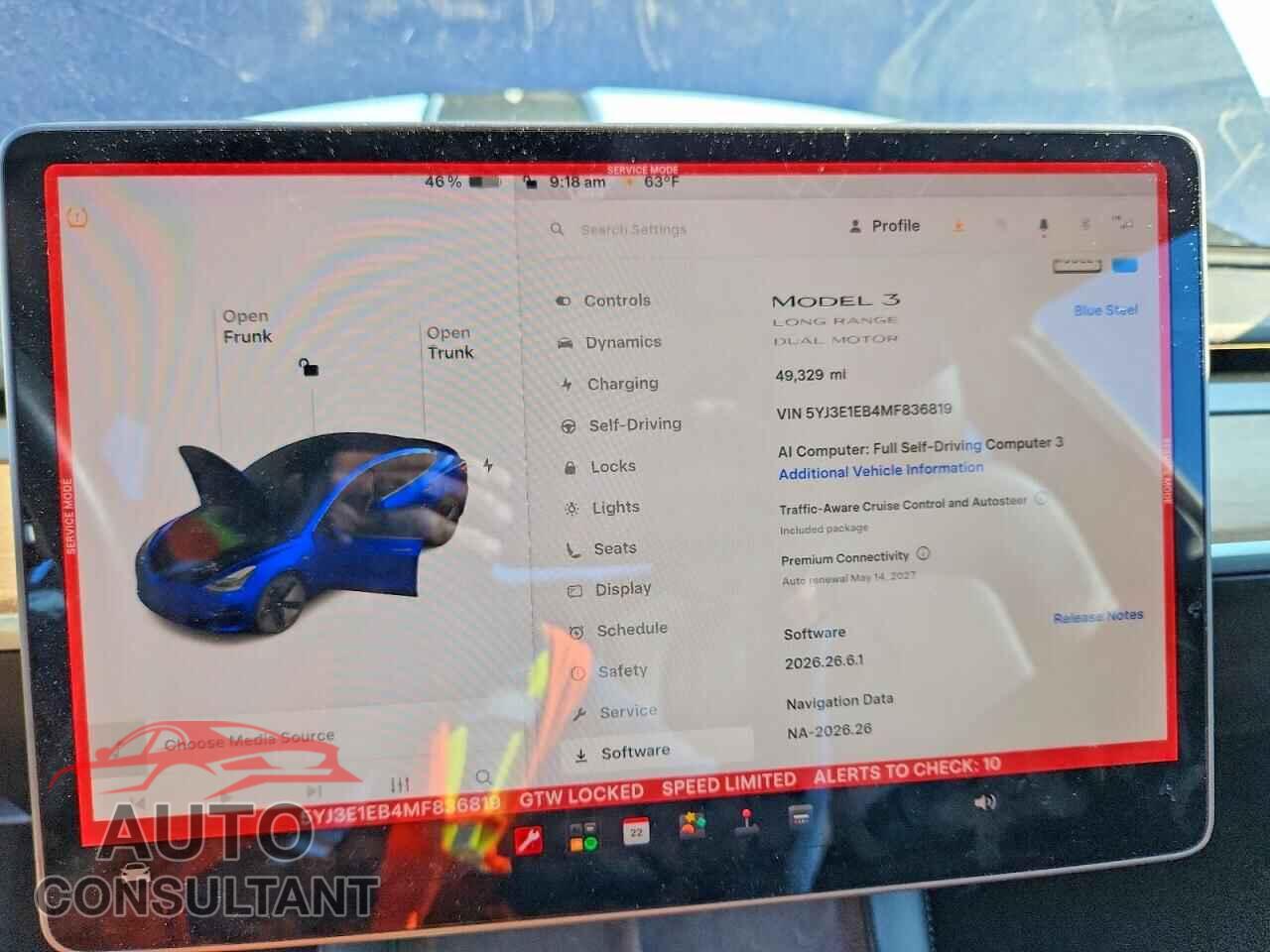 TESLA MODEL 3 2021 - 5YJ3E1EB4MF836819
