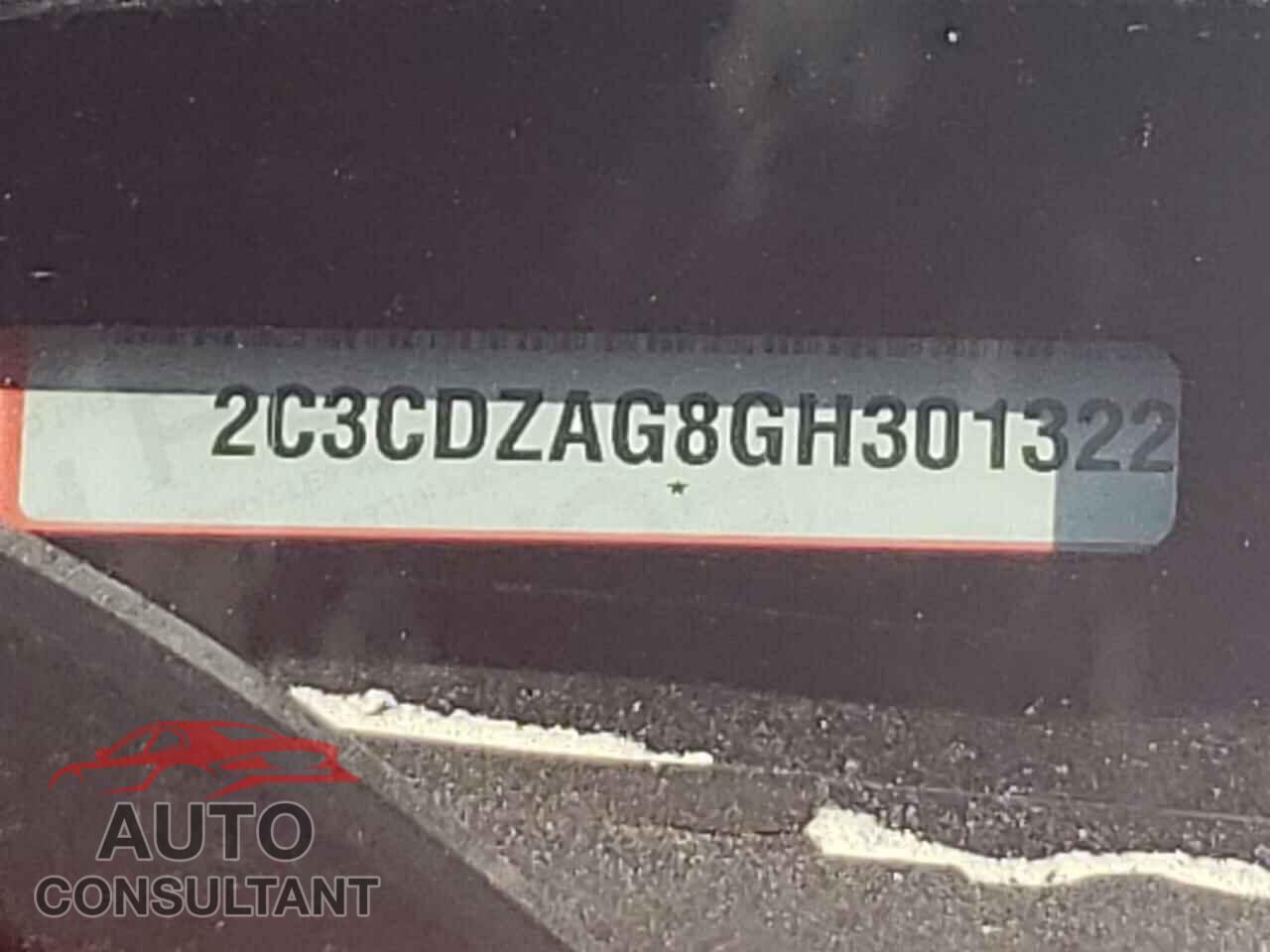 DODGE CHALLENGER 2016 - 2C3CDZAG8GH301322
