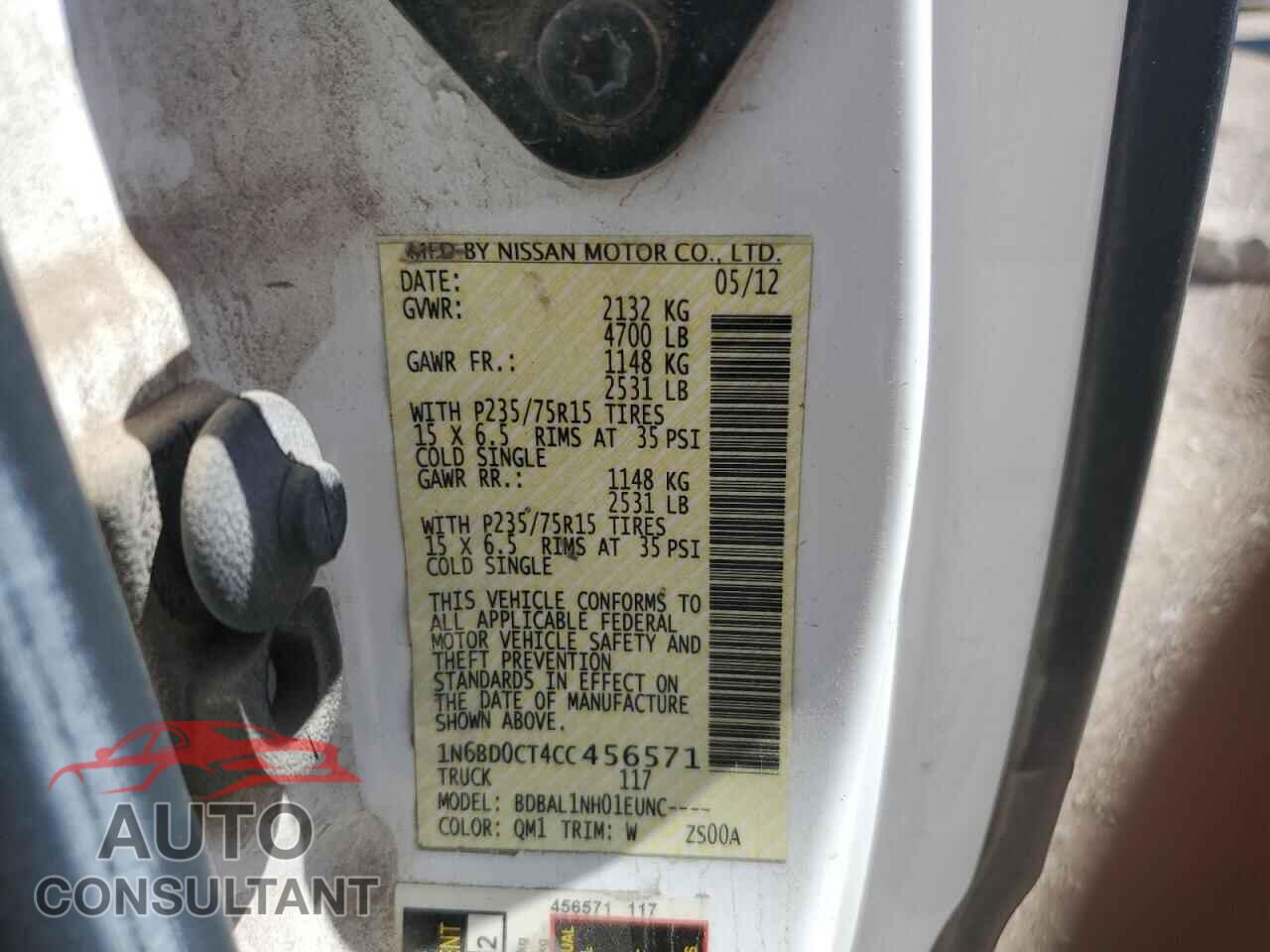 NISSAN FRONTIER 2012 - 1N6BD0CT4CC456571