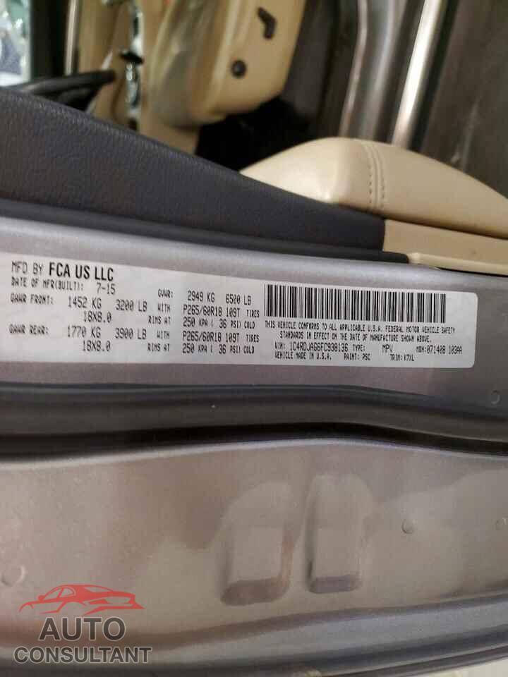 DODGE DURANGO 2015 - 1C4RDJAG6FC938136