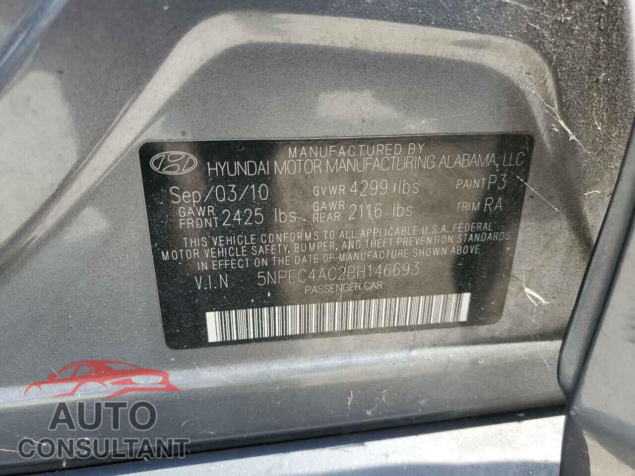 HYUNDAI SONATA 2011 - 5NPEC4AC2BH146693