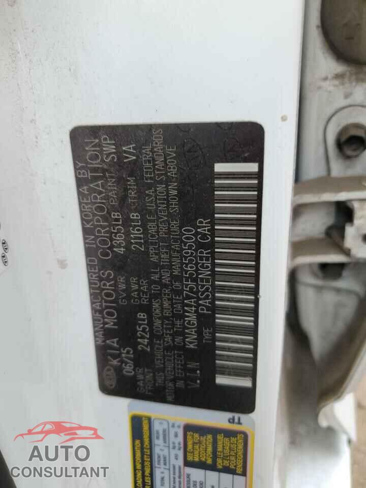 KIA OPTIMA 2015 - KNAGM4A75F5659500