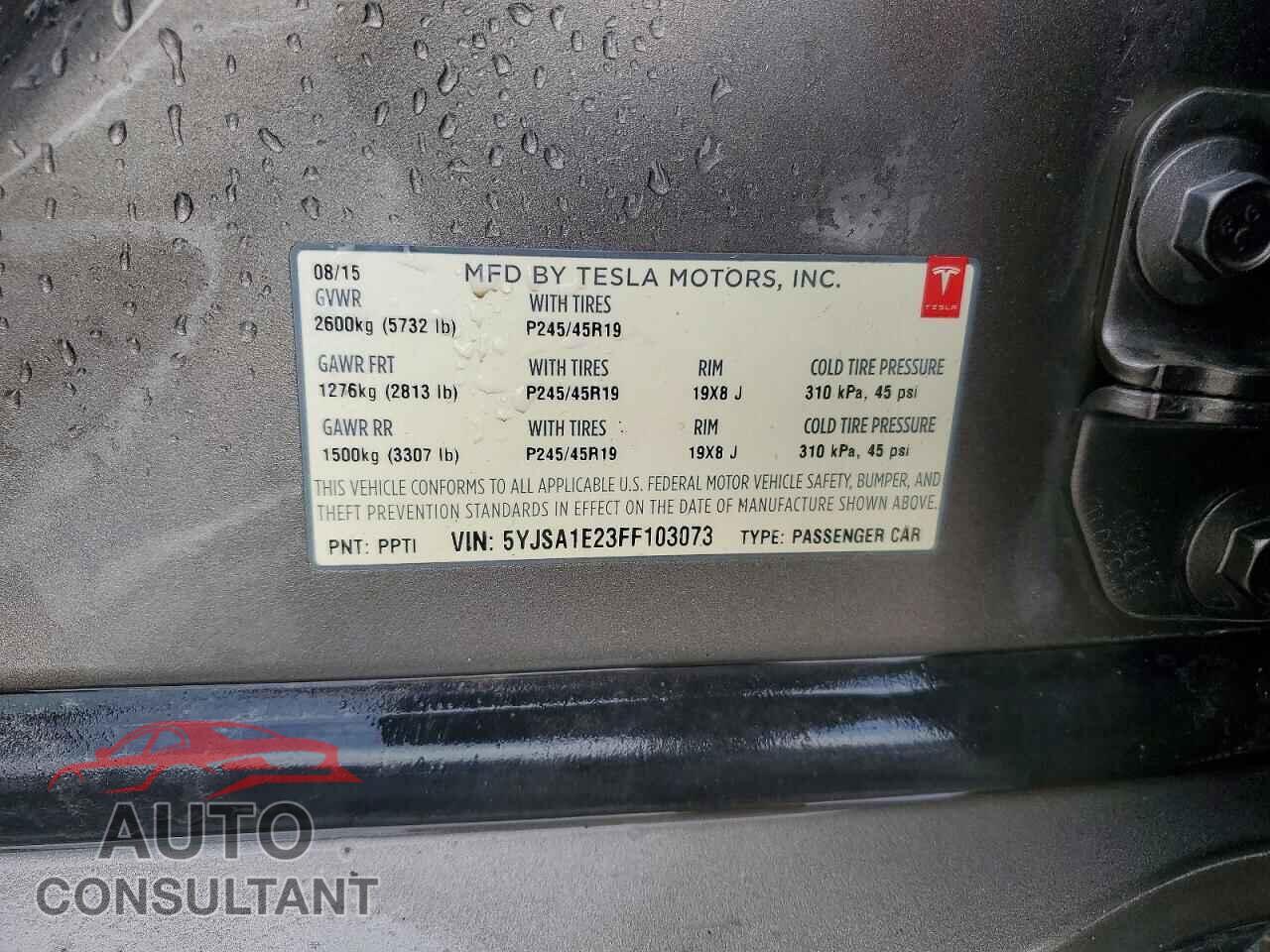 TESLA MODEL S 2015 - 5YJSA1E23FF103073