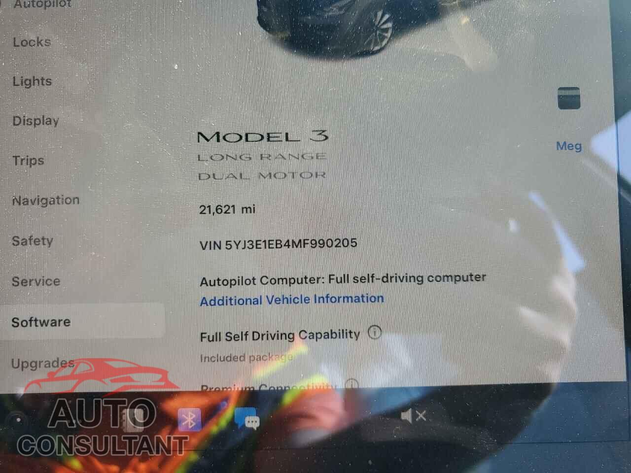TESLA MODEL 3 2021 - 5YJ3E1EB4MF990205