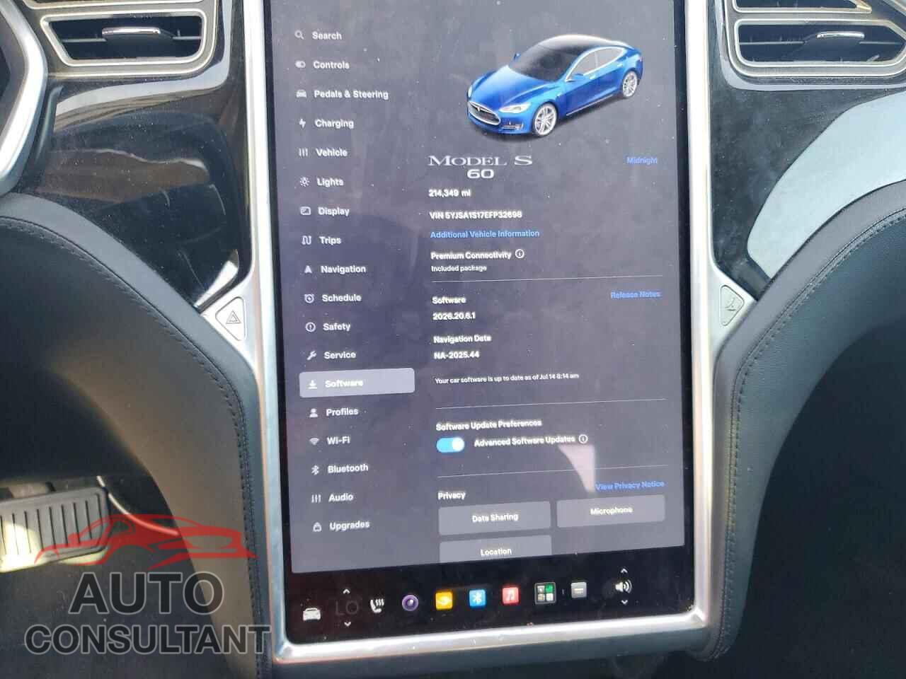 TESLA MODEL S 2014 - 5YJSA1S17EFP32698