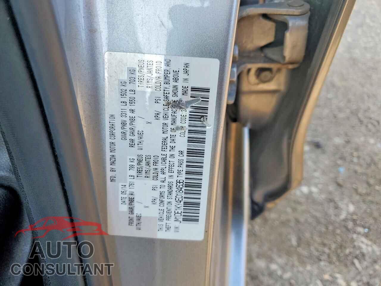 MAZDA 2 2014 - JM1DE1KY4E0184636