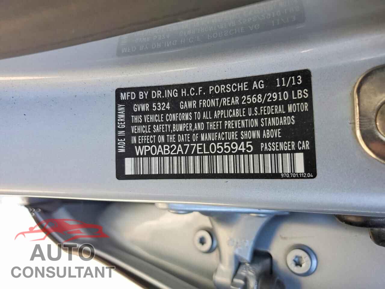 PORSCHE PANAMERA 2014 - WP0AB2A77EL055945