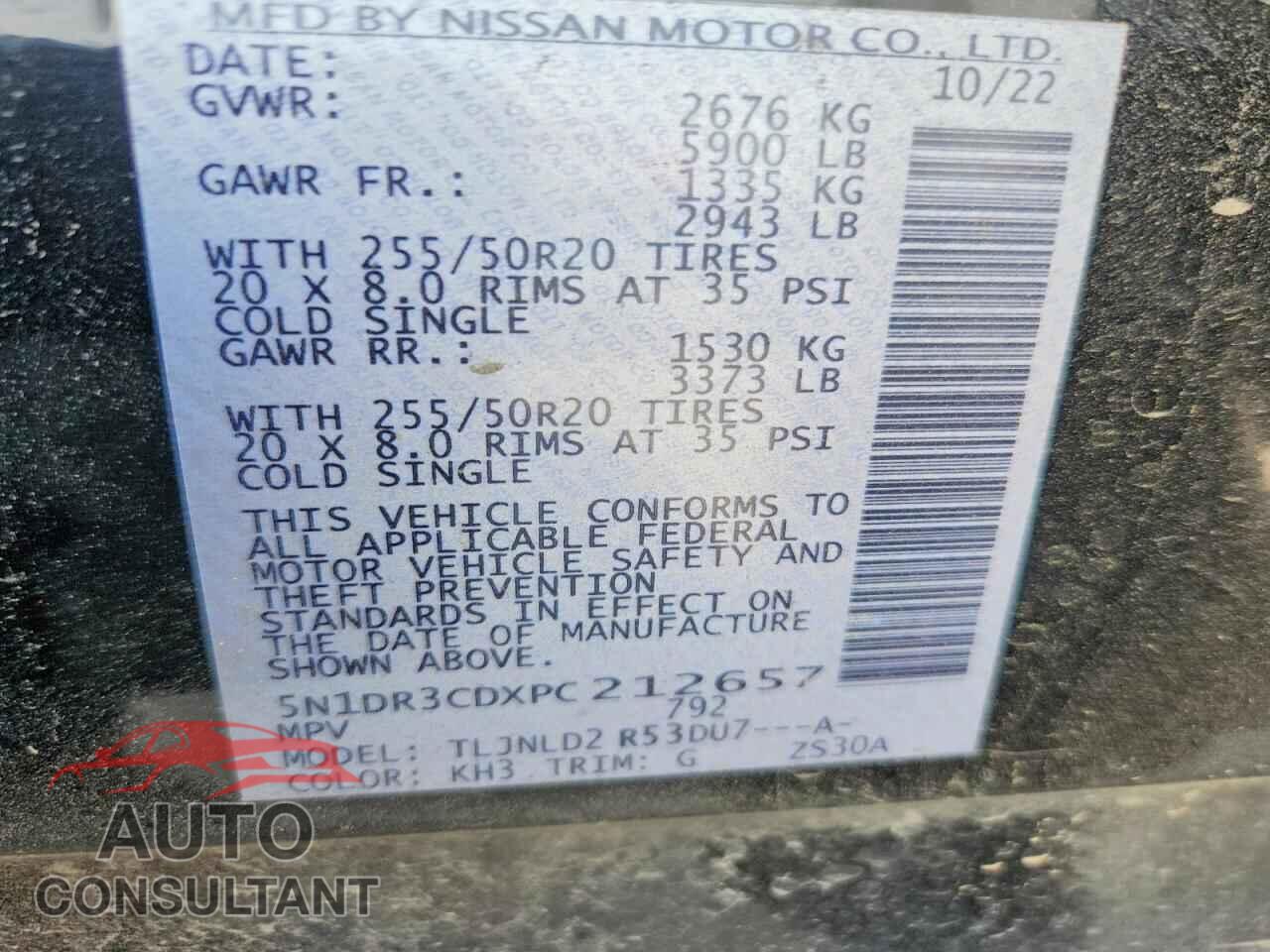 NISSAN PATHFINDER 2023 - 5N1DR3CDXPC212657