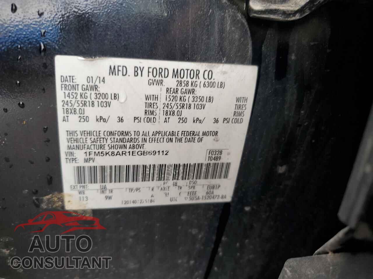 FORD EXPLORER 2014 - 1FM5K8AR1EGB69112