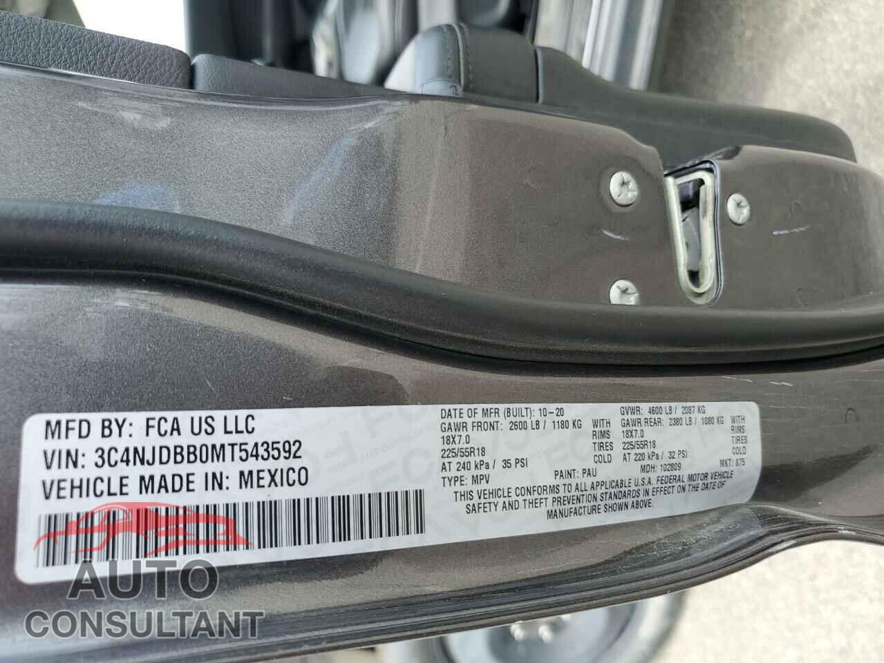 JEEP COMPASS 2021 - 3C4NJDBB0MT543592