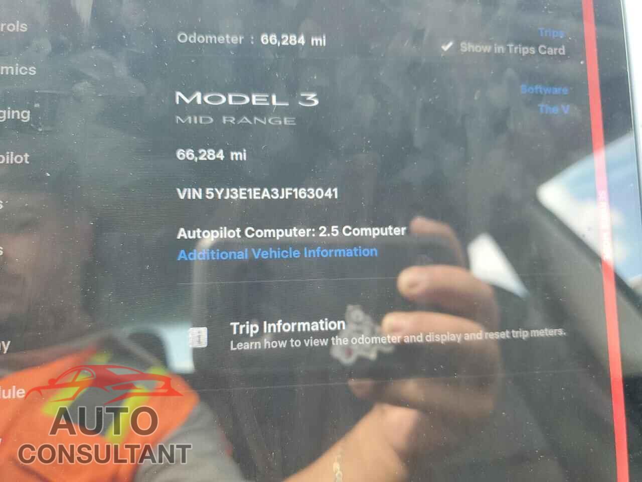 TESLA MODEL 3 2018 - 5YJ3E1EA3JF163041