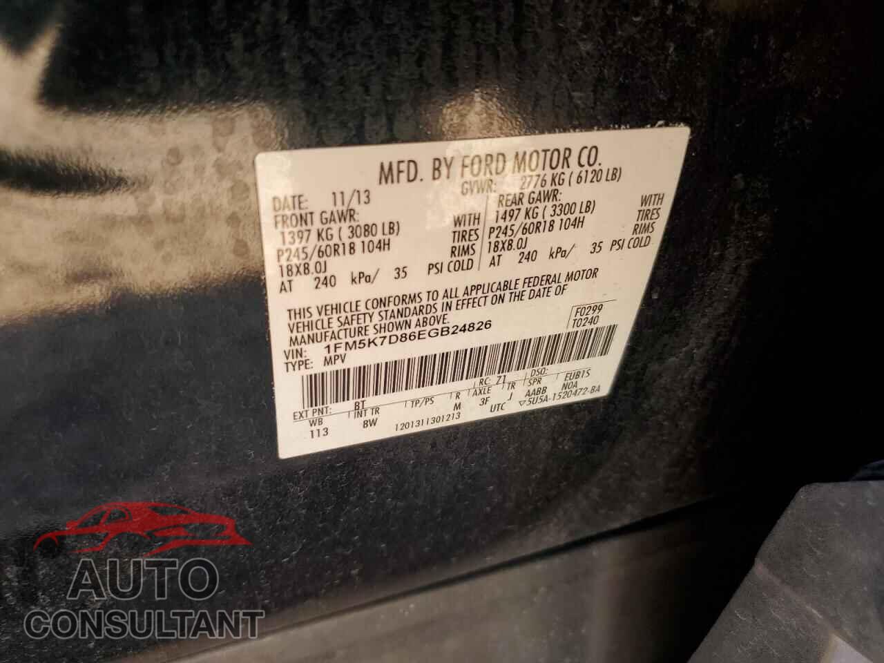 FORD EXPLORER 2014 - 1FM5K7D86EGB24826