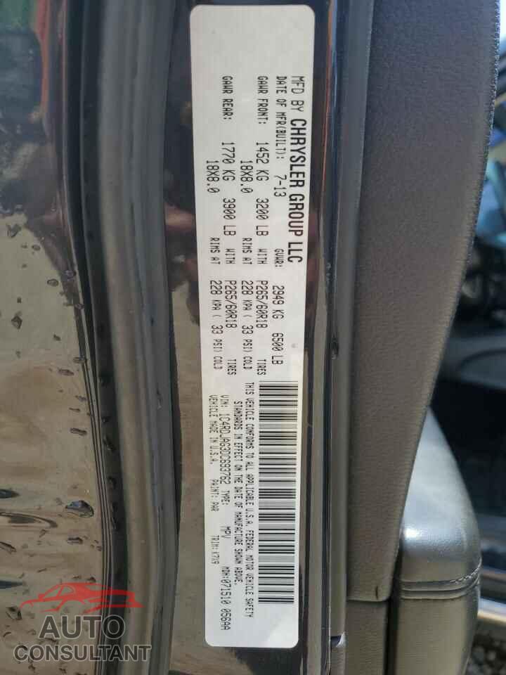 DODGE DURANGO 2013 - 1C4RDJAG3DC693762