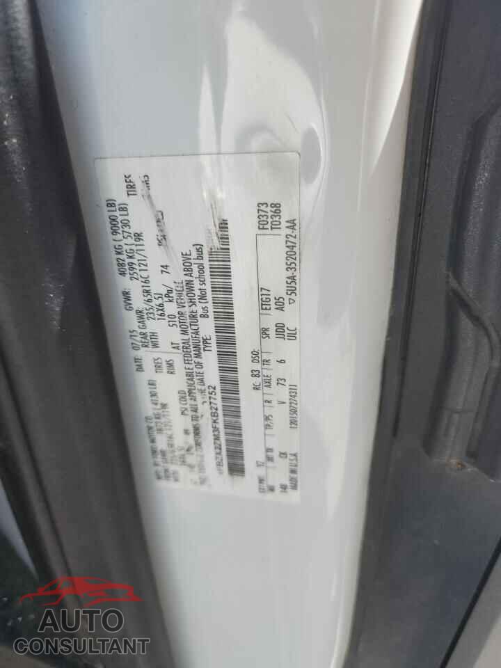 FORD TRANSIT 2015 - 1FBZX2ZM3FKB27752