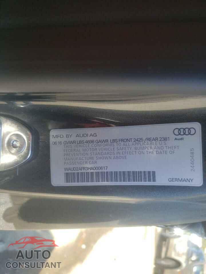 AUDI A5 2017 - WAUD2AFR3HA000617