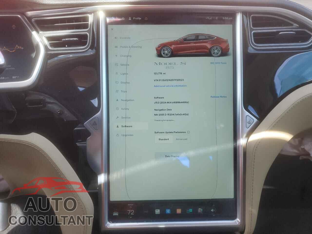 TESLA MODEL S 2013 - 5YJSA1DN2DFP20523