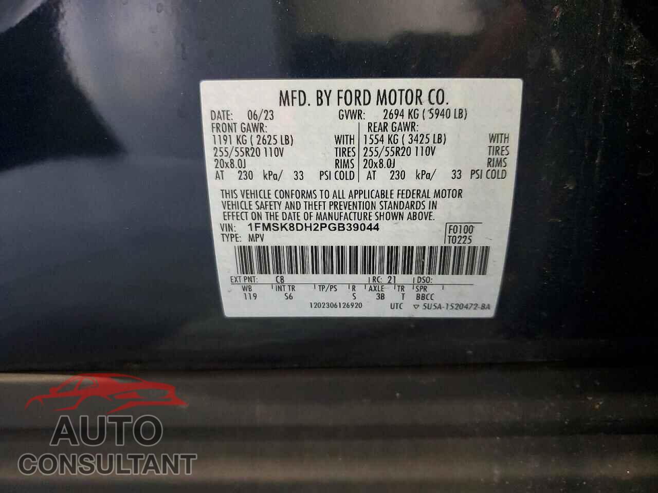 FORD EXPLORER 2023 - 1FMSK8DH2PGB39044