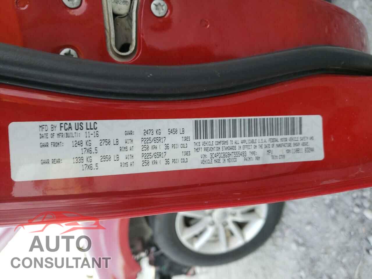 DODGE JOURNEY 2017 - 3C4PDCBG9HT555493