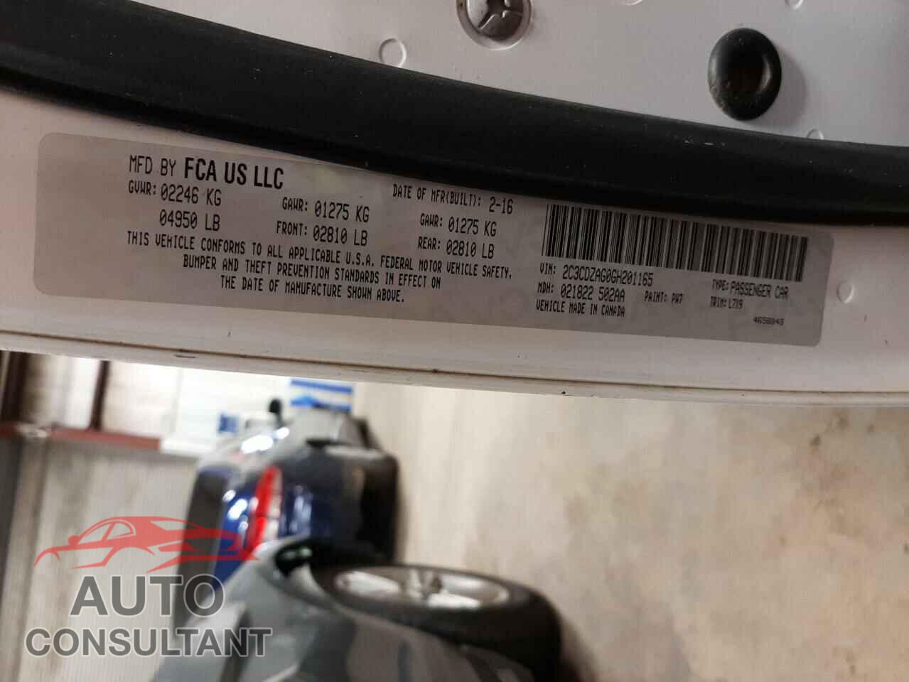 DODGE CHALLENGER 2016 - 2C3CDZAG0GH201165