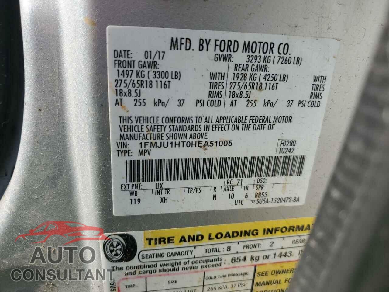 FORD EXPEDITION 2017 - 1FMJU1HT0HEA51005