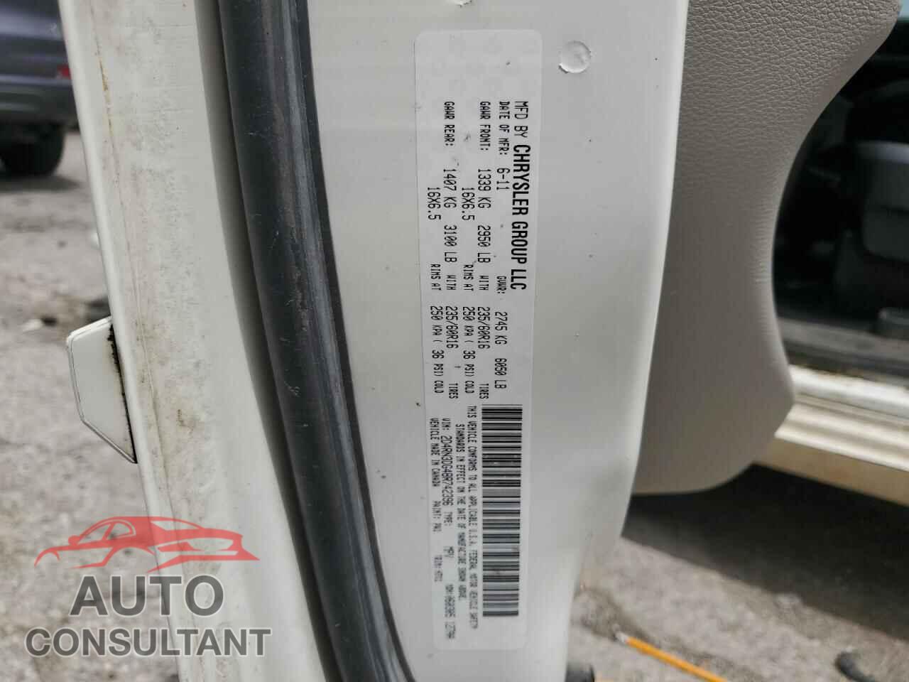 DODGE CARAVAN 2011 - 2D4RN3DG4BR742396