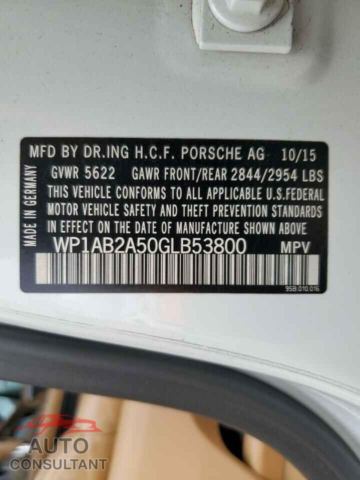 PORSCHE MACAN 2016 - WP1AB2A50GLB53800