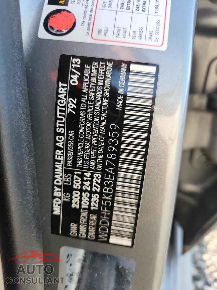 MERCEDES-BENZ E-CLASS 2014 - WDDHF5KB3EA789359