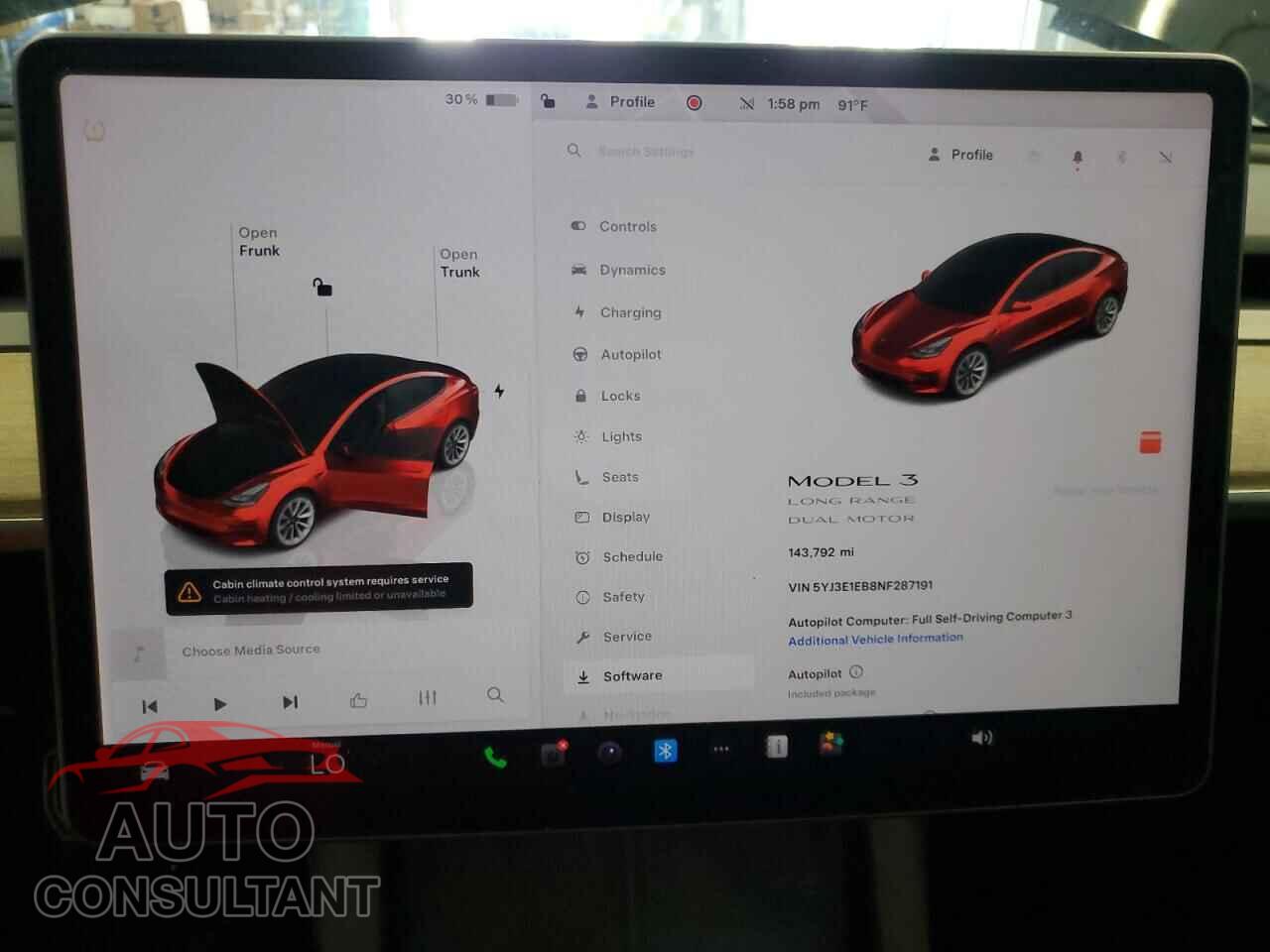 TESLA MODEL 3 2022 - 5YJ3E1EB8NF287191