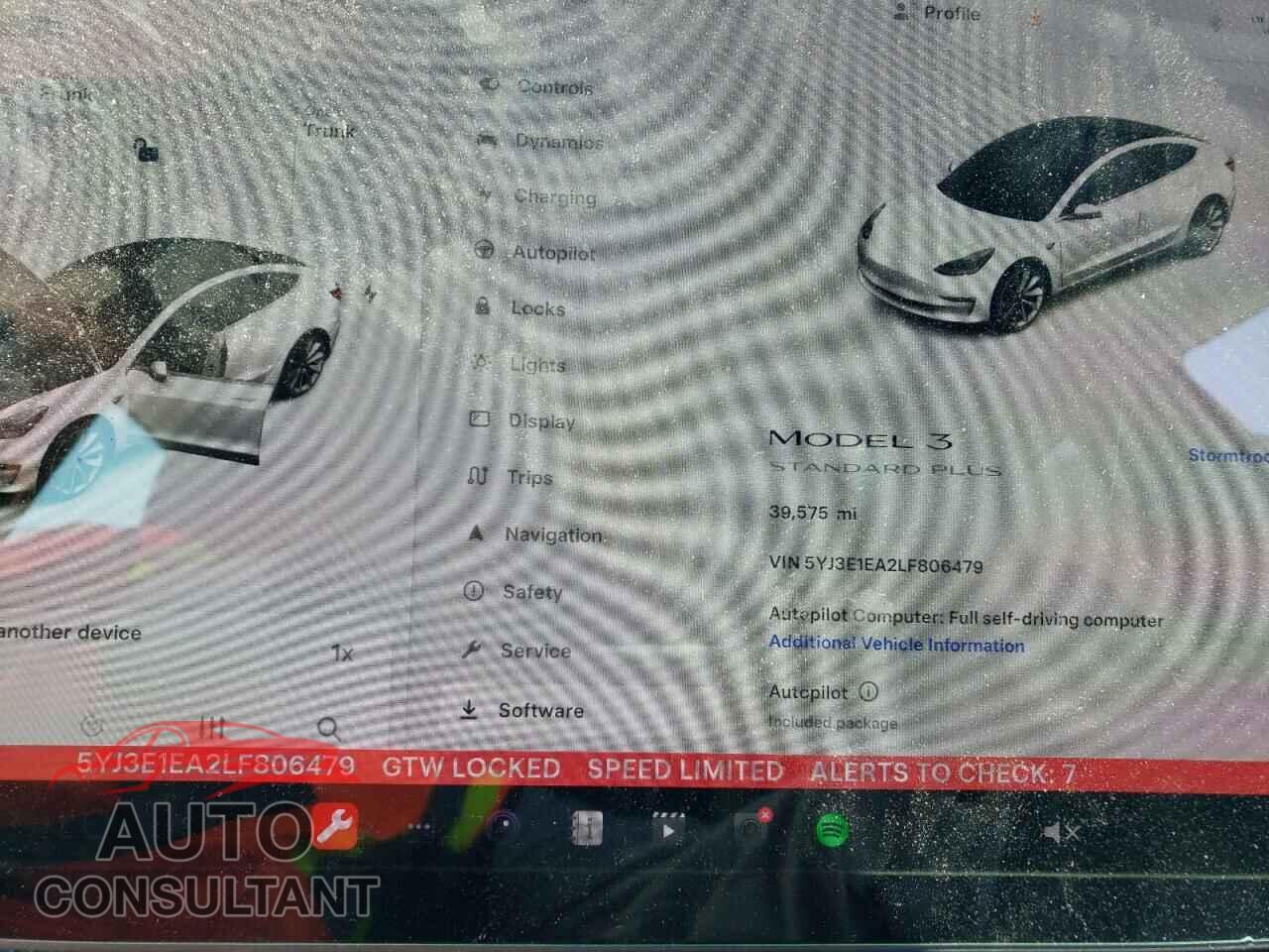 TESLA MODEL 3 2020 - 5YJ3E1EA2LF806479