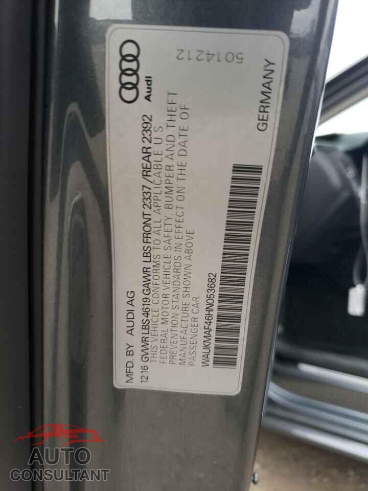 AUDI A4 2017 - WAUKMAF46HN053682