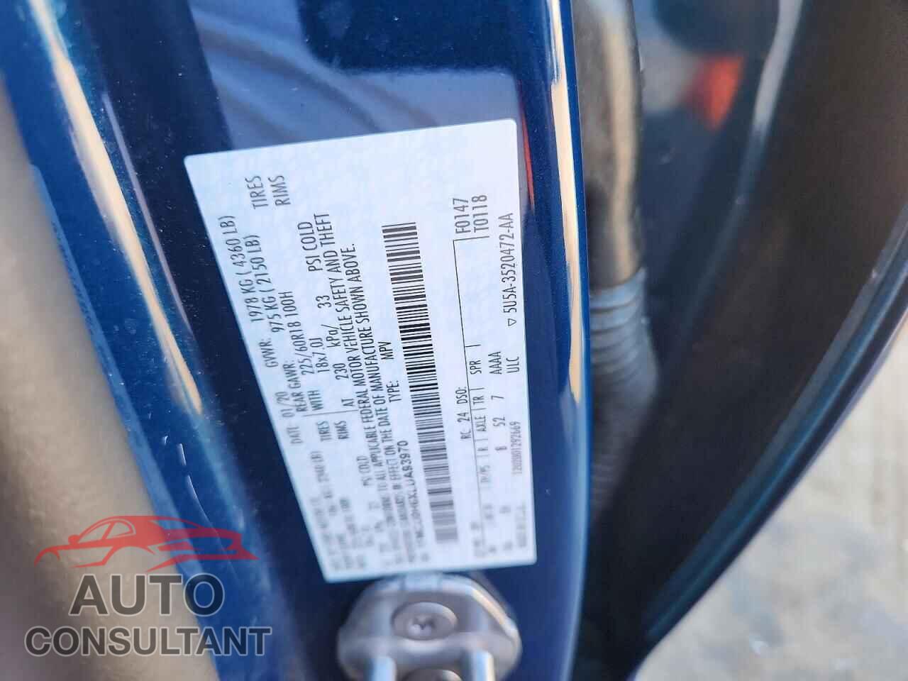 FORD ESCAPE 2020 - 1FMCU0H6XLUA93970