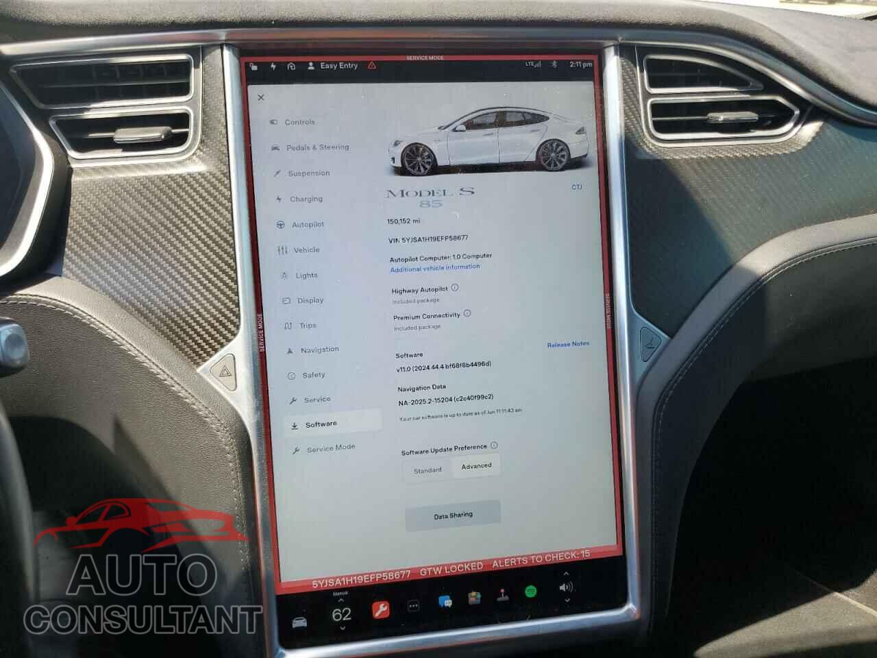 TESLA MODEL S 2014 - 5YJSA1H19EFP58677