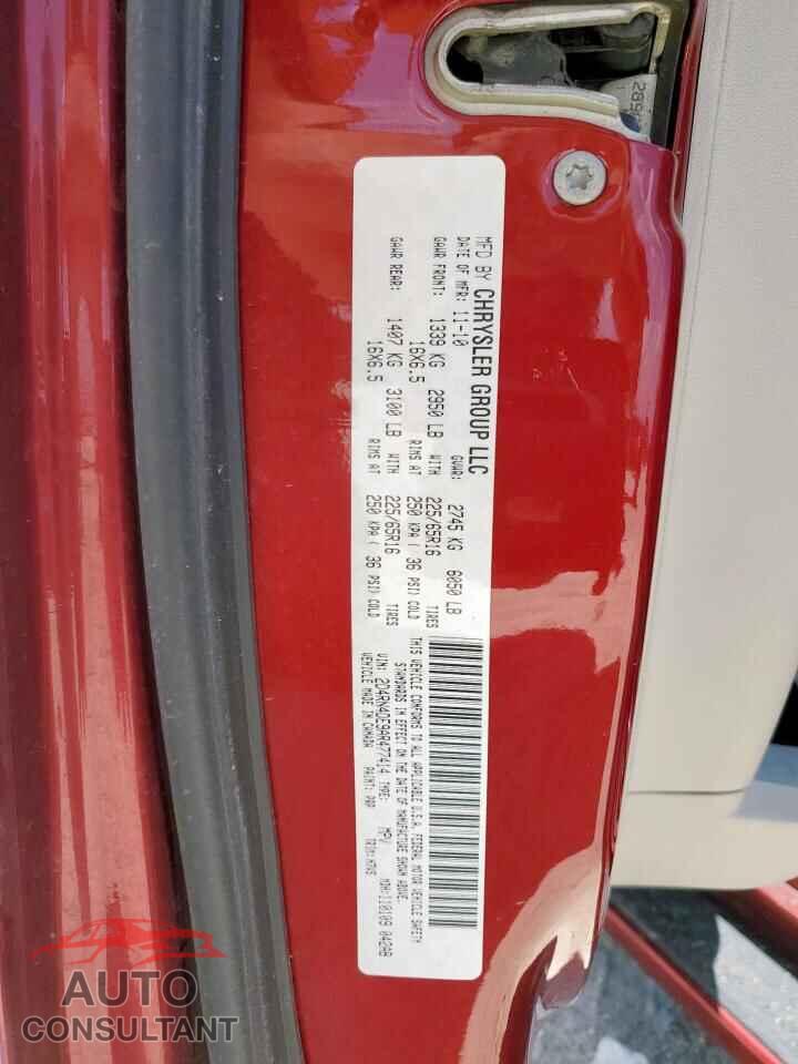 DODGE CARAVAN 2010 - 2D4RN4DE9AR477414