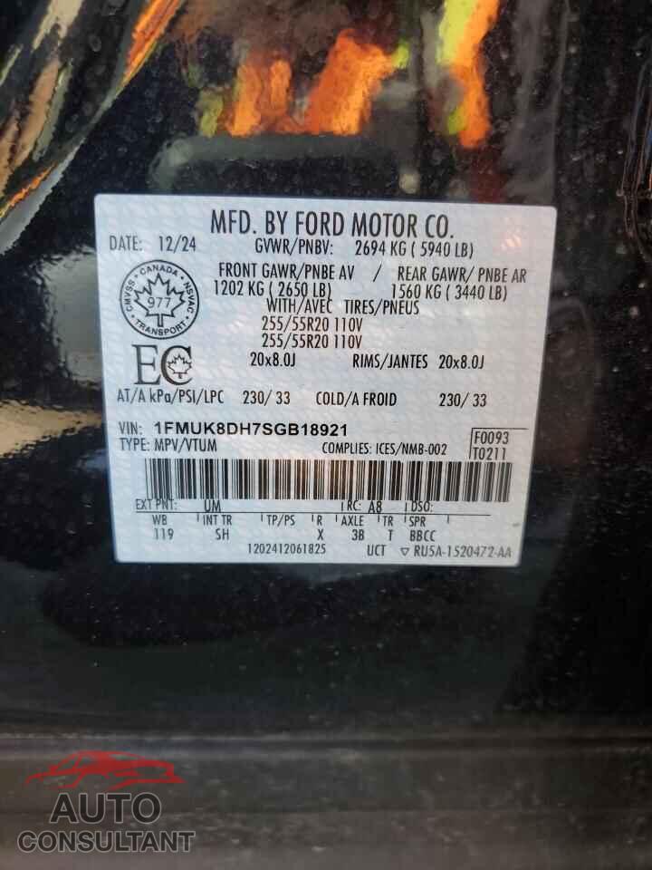 FORD EXPLORER A 2025 - 1FMUK8DH7SGB18921