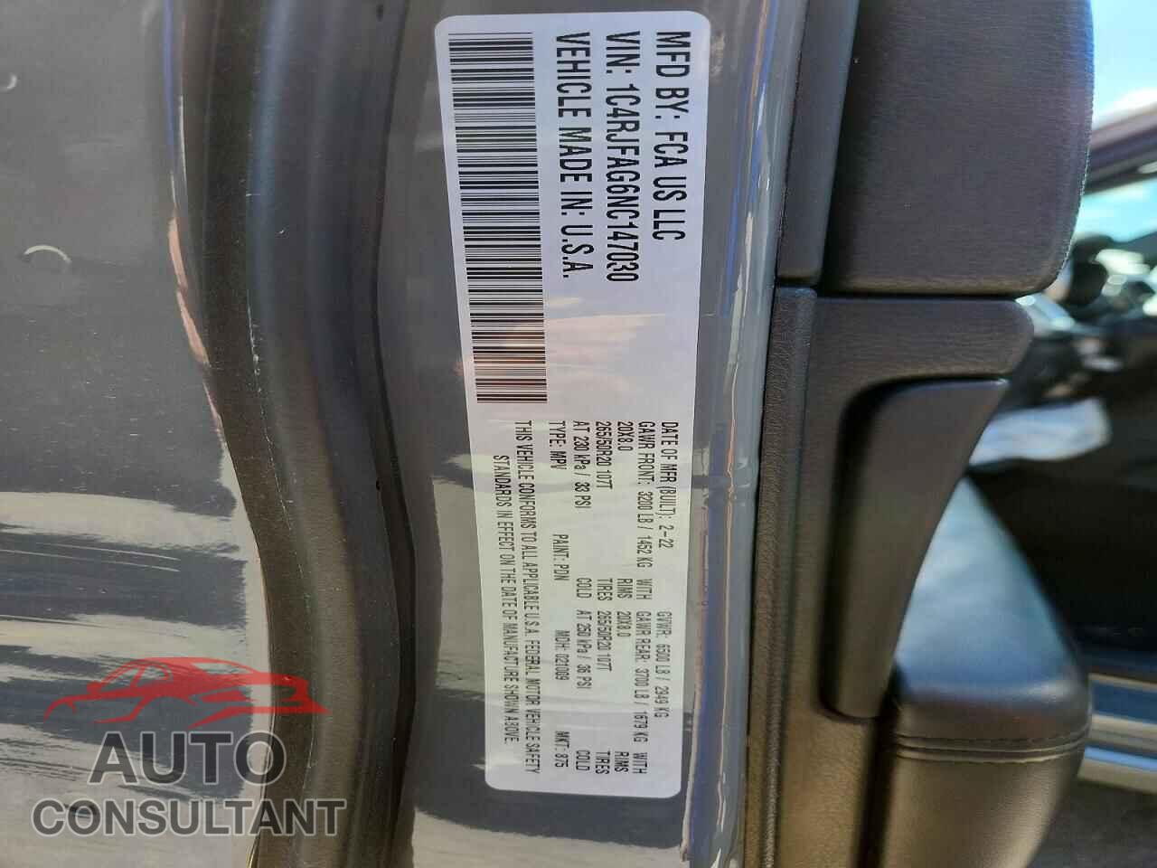 JEEP CHEROKEE 2022 - 1C4RJFAG6NC147030