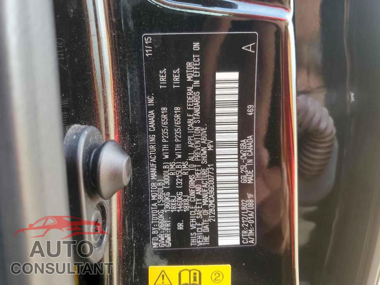 LEXUS RX350 2016 - 2T2BZMCA9GC007731