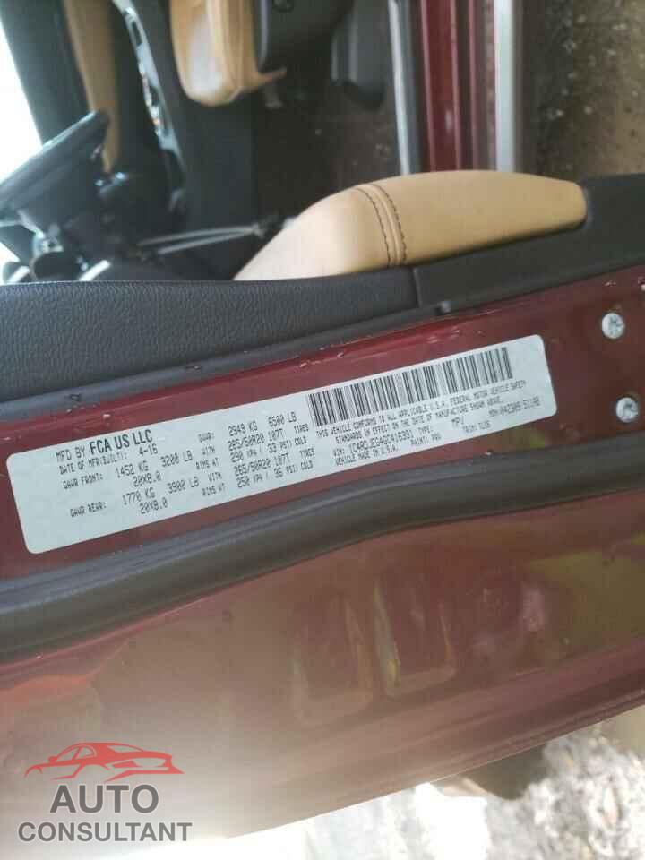 DODGE DURANGO 2016 - 1C4RDJEG4GC416391