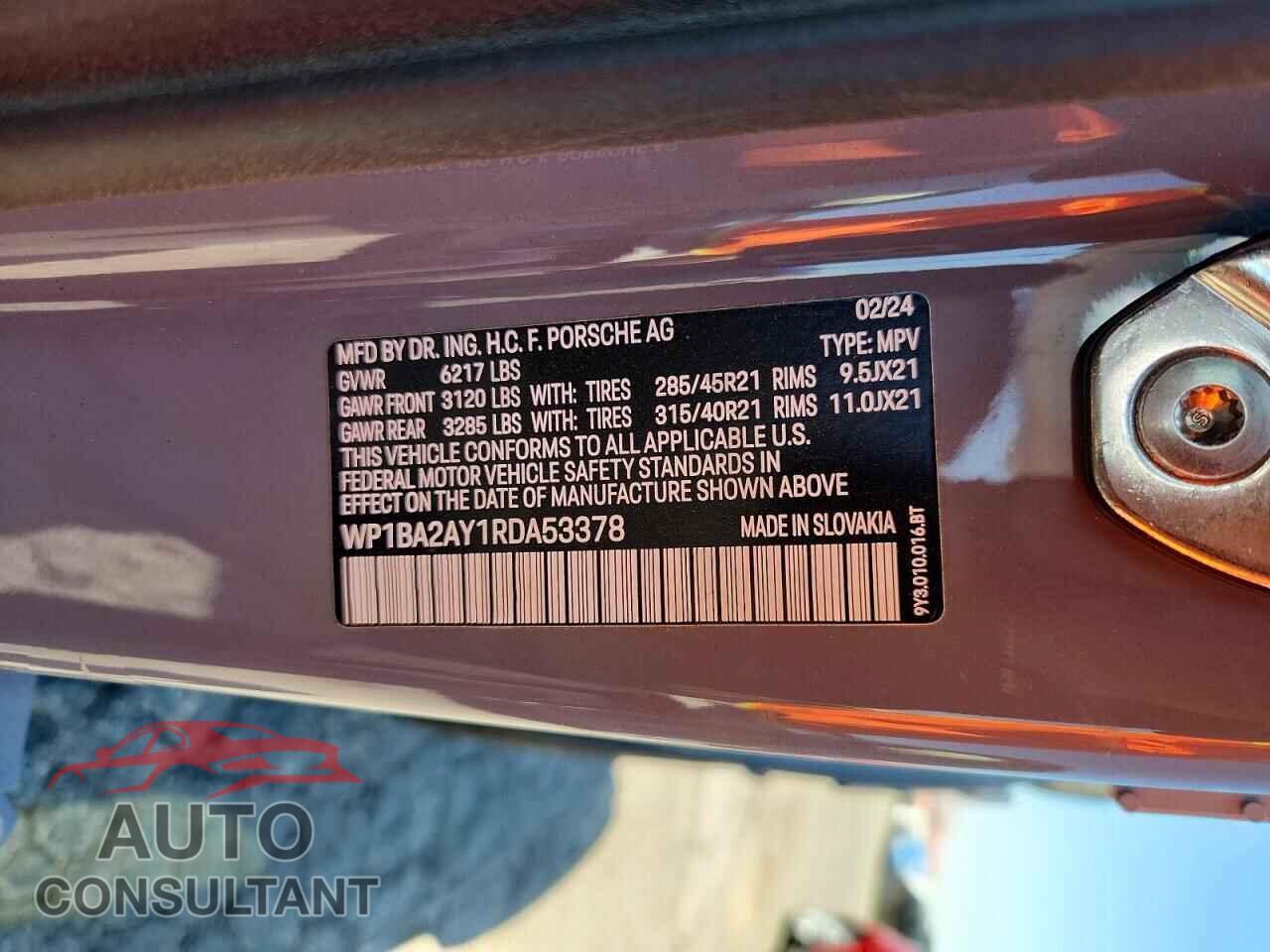 PORSCHE CAYENNE 2024 - WP1BA2AY1RDA53378