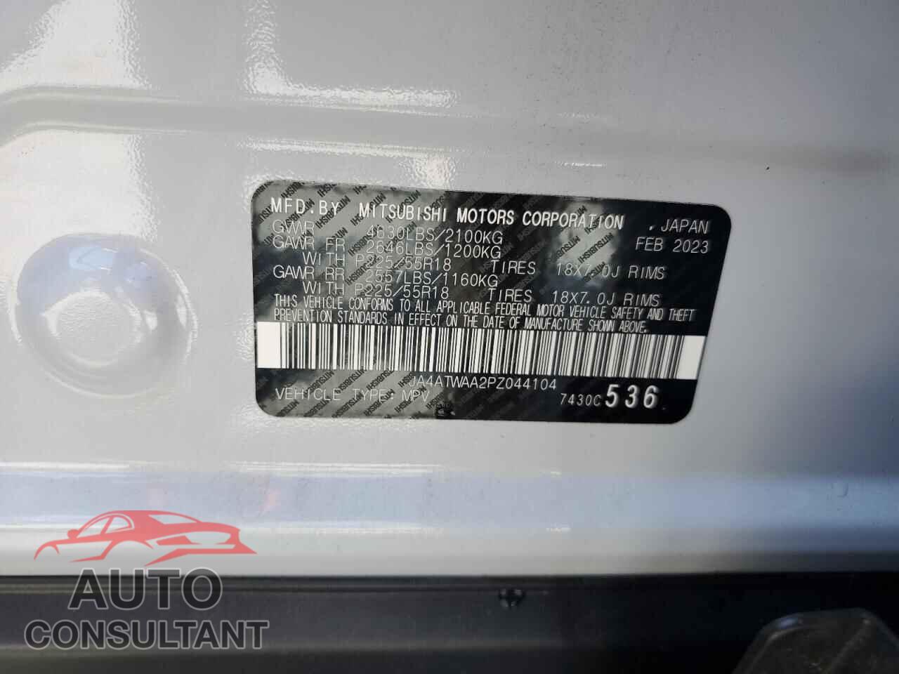 MITSUBISHI ECLIPSE 2023 - JA4ATWAA2PZ044104
