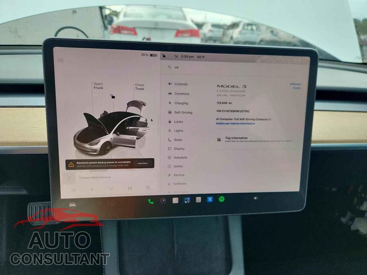 TESLA MODEL 3 2022 - 5YJ3E1EB6NF207192