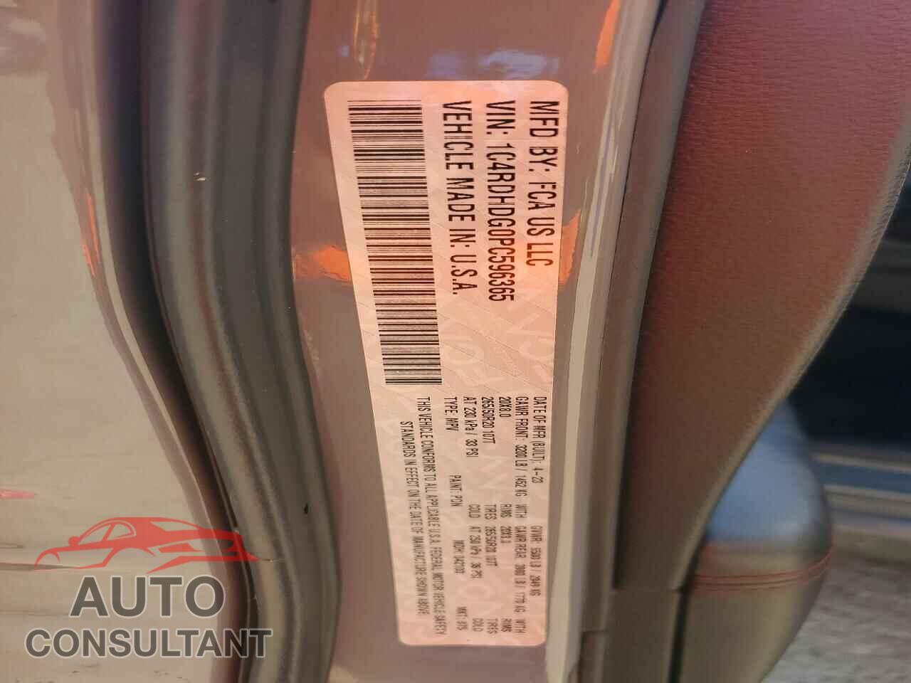 DODGE DURANGO 2023 - 1C4RDHDG0PC596365