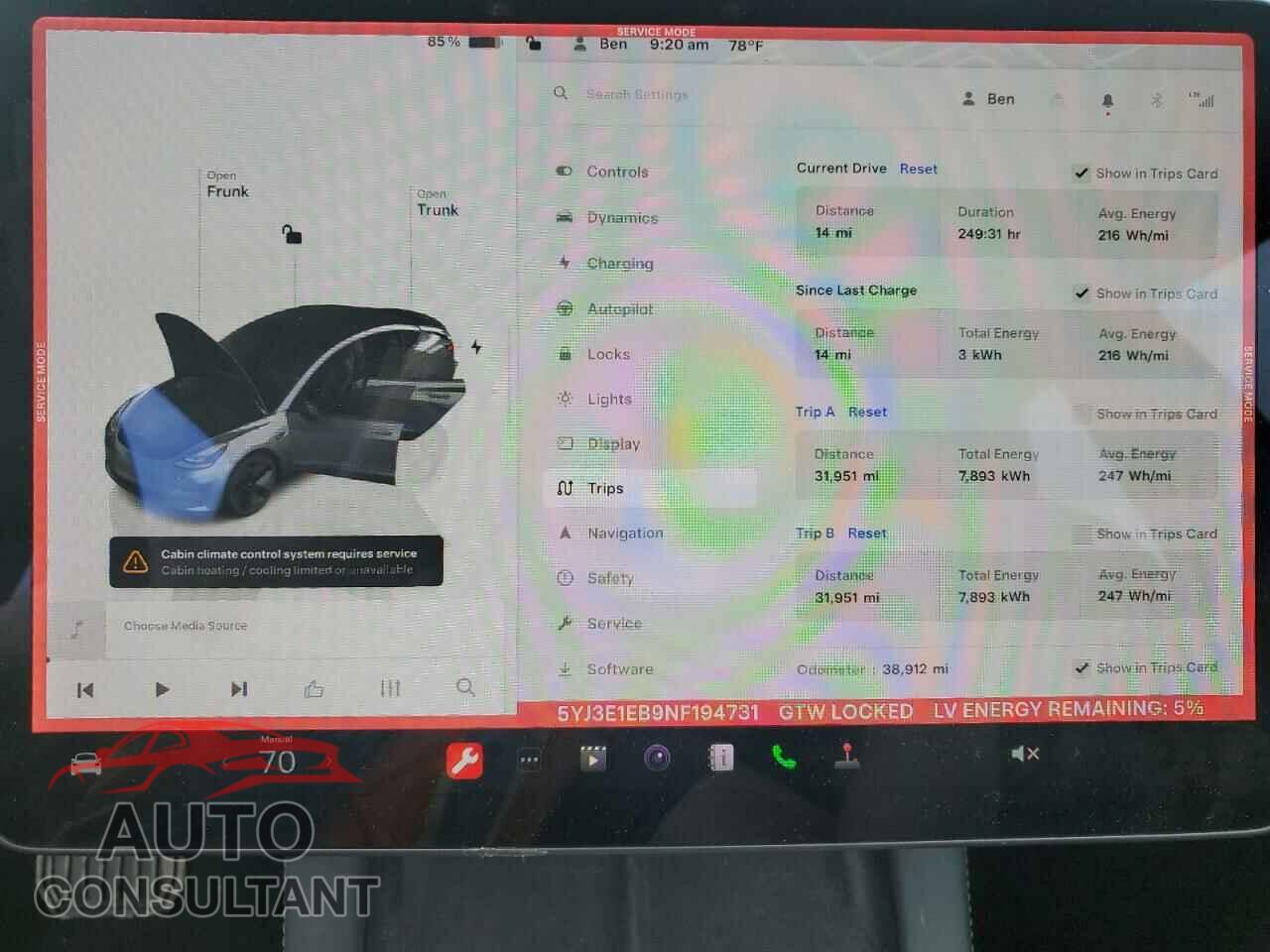 TESLA MODEL 3 2022 - 5YJ3E1EB9NF194731