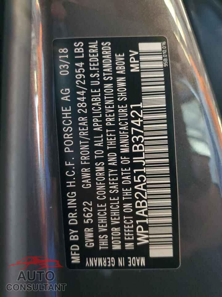 PORSCHE MACAN 2018 - WP1AB2A51JLB37421