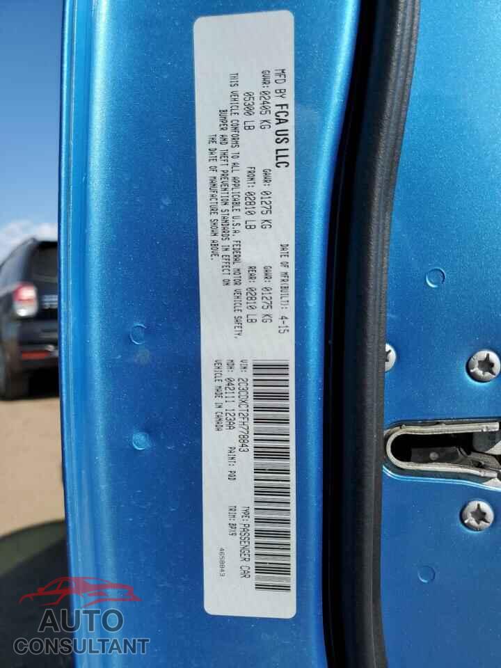 DODGE CHARGER 2015 - 2C3CDXCT2FH778843