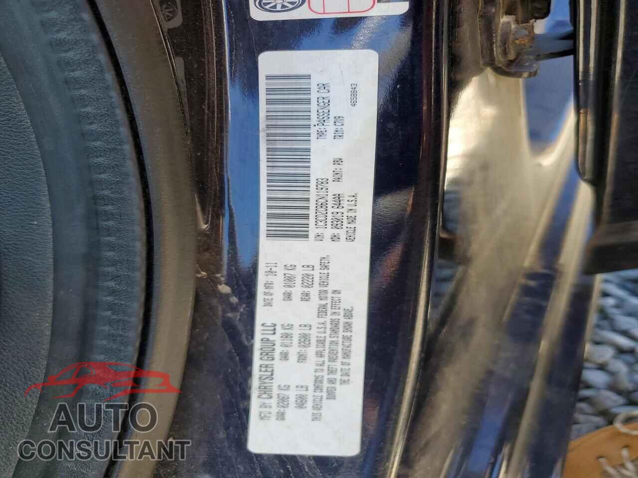DODGE AVENGER 2012 - 1C3CDZCB6CN119783