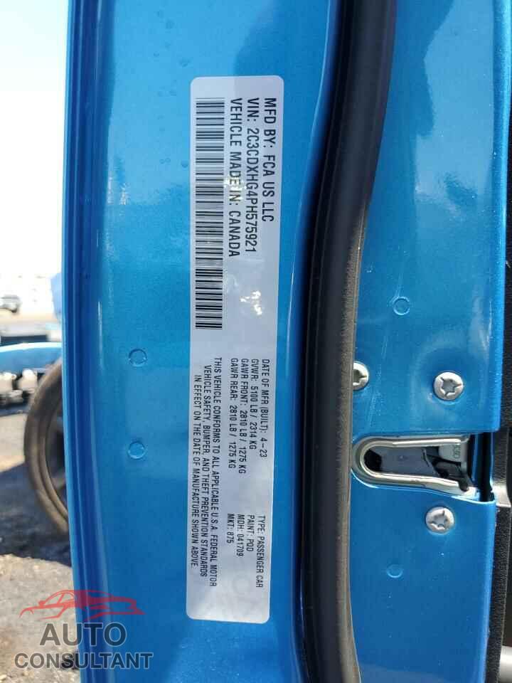 DODGE CHARGER 2023 - 2C3CDXHG4PH575921