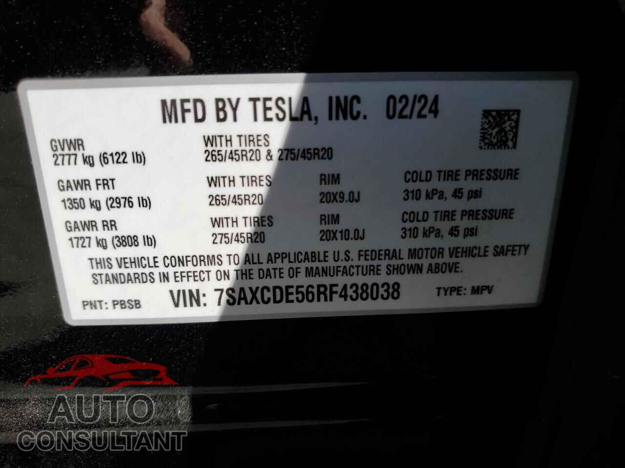 TESLA MODEL X 2024 - 7SAXCDE56RF438038